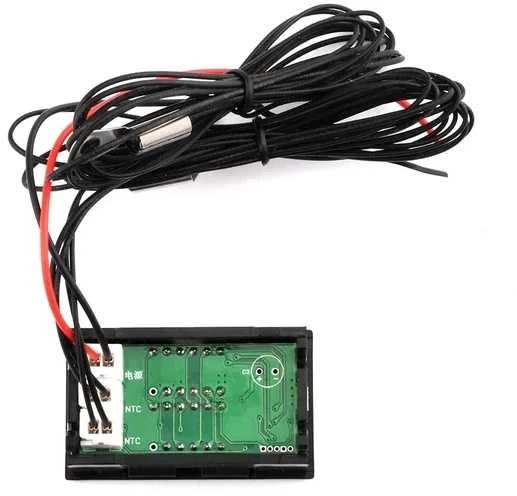 Oem Skydinis termometras su zondu – DC 4-28V – 55 ~ + 120°C – Du kanalai – Raudona/Žalia