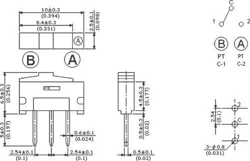 Oem Slankiojantis jungiklis ESP1010 – tiesus