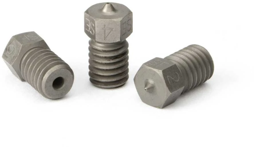 Trijų metalinių 3D spausdintuvo antgalių rinkinys