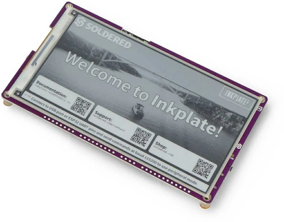 Soldered 5 rašalo plokštelė – 5.2 colio 960 x 540 pikselių el, popieriaus ekranas – ESP32 – Suderinamas su Arduino – Lituotas 333255
