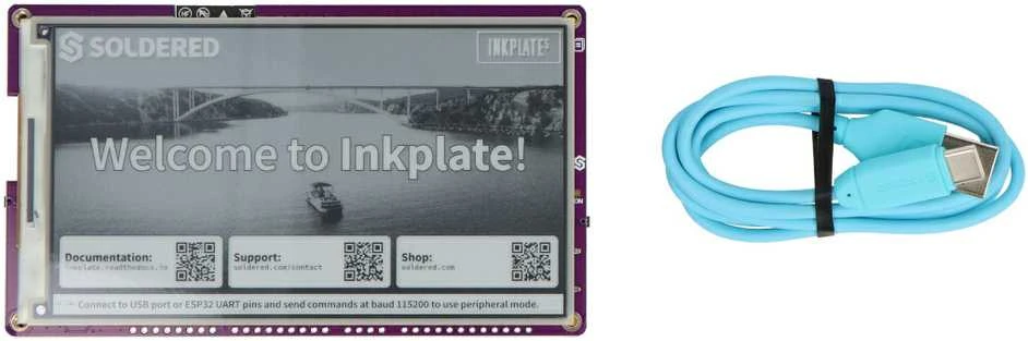 Soldered 5 rašalo plokštelė – 5.2 colio 960 x 540 pikselių el, popieriaus ekranas – ESP32 – Suderinamas su Arduino – Lituotas 333255