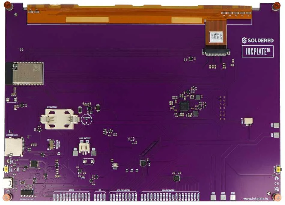 Soldered Inkplate 10 – 9.7 colio 1200 x 820 pikselių elektroninio popieriaus ekranas – ESP32 – skirtas Arduino – lituojamas 333241