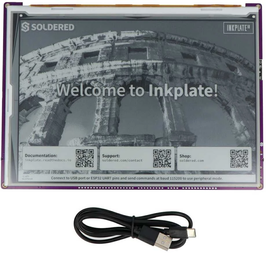 Soldered Inkplate 10 – 9.7 colio 1200 x 820 pikselių elektroninio popieriaus ekranas – ESP32 – skirtas Arduino – lituojamas 333241