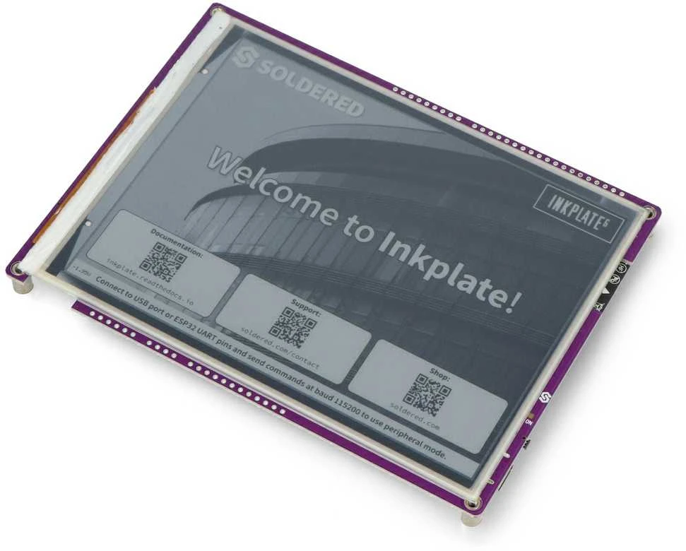 Soldered Inkplate 6 – modulis su elektroninio popieriaus ekranu 800x600px – ESP32 – skirtas Arduino – Lituotas 333232