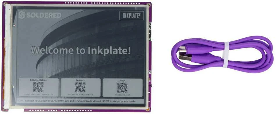Soldered Inkplate 6 – modulis su elektroninio popieriaus ekranu 800x600px – ESP32 – skirtas Arduino – Lituotas 333232