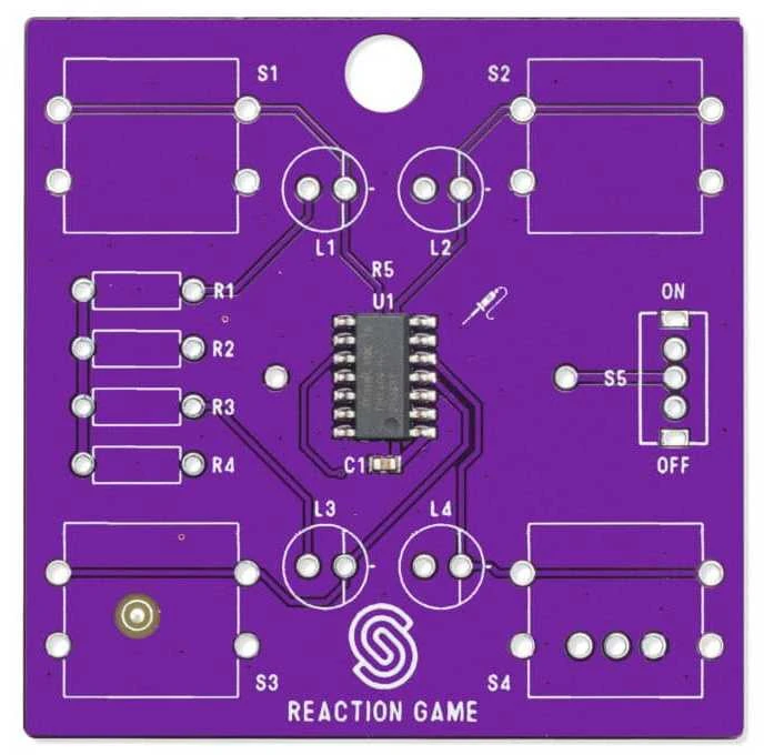 Soldered Reakcijos žaidimas - edukacinis litavimo rinkinys - Attiny404 - Lituotas 333139