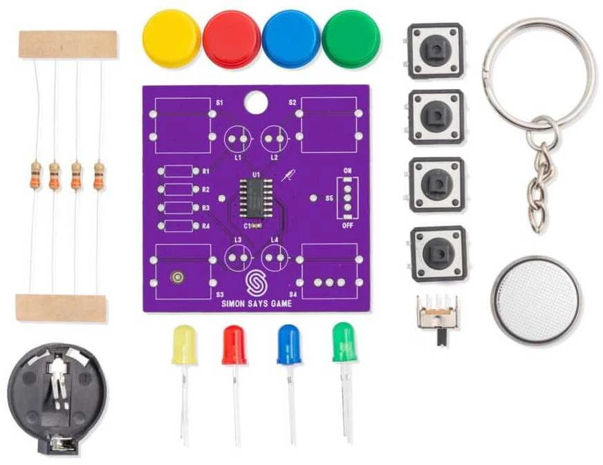 Soldered Simon sako žaidimą - edukacinis litavimo rinkinys - Attiny404 - Lituotas 333141