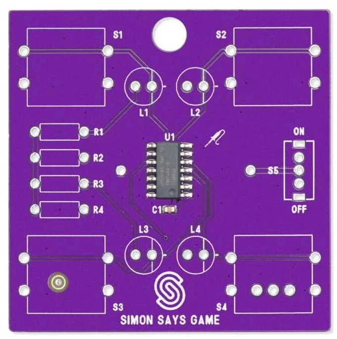 Soldered Simon sako žaidimą - edukacinis litavimo rinkinys - Attiny404 - Lituotas 333141