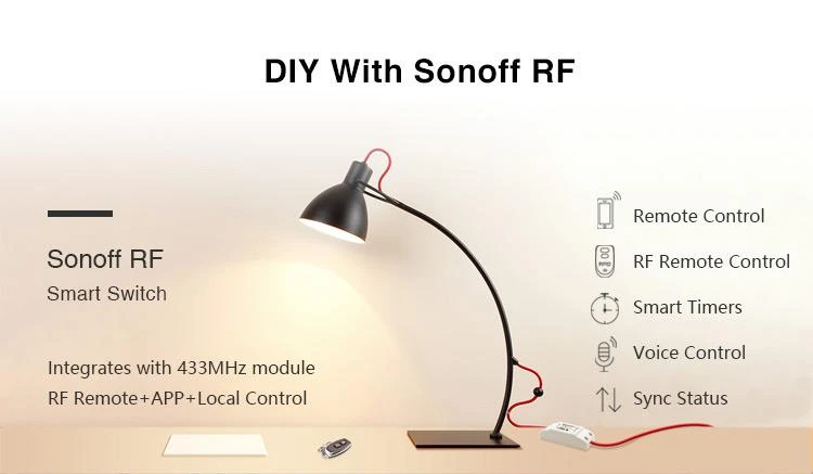 Sonoff Basic R2 1-kanalo išmani relė valdoma WiFi - 230VAC 2200W
