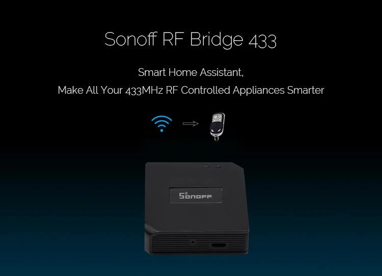 Sonoff Bridge R2 RF 433MHz išmanus valdiklis