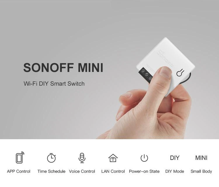 Sonoff Mini R2 išmanus dviejų krypčių valdiklis