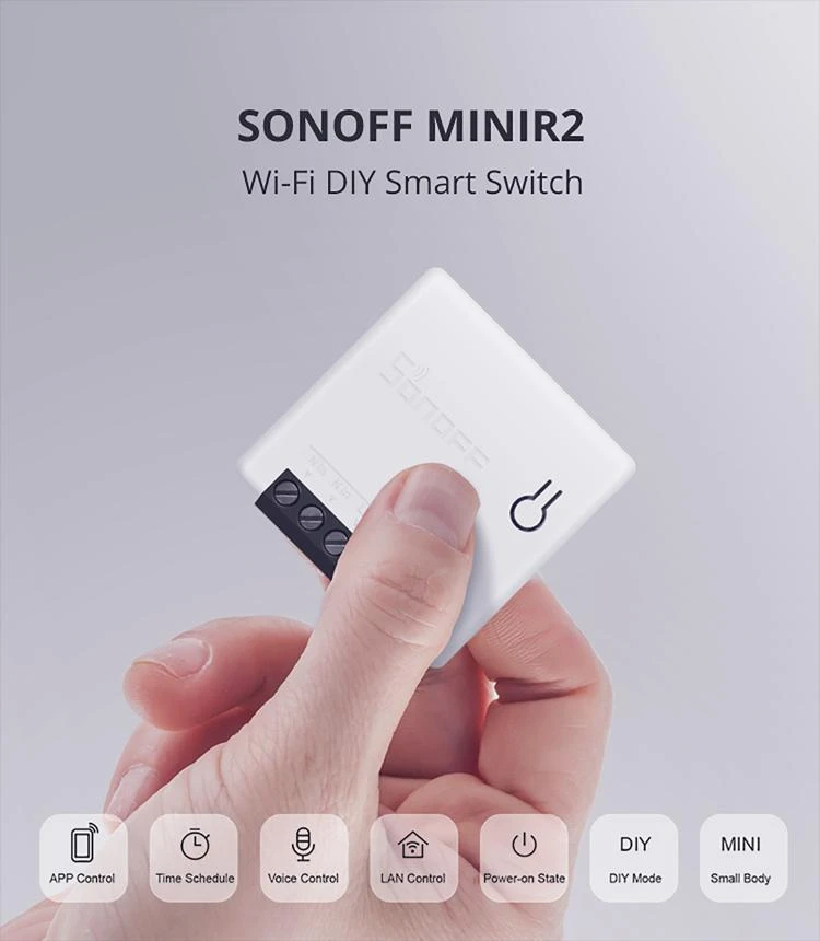 Sonoff Mini R2 išmanus dviejų krypčių valdiklis