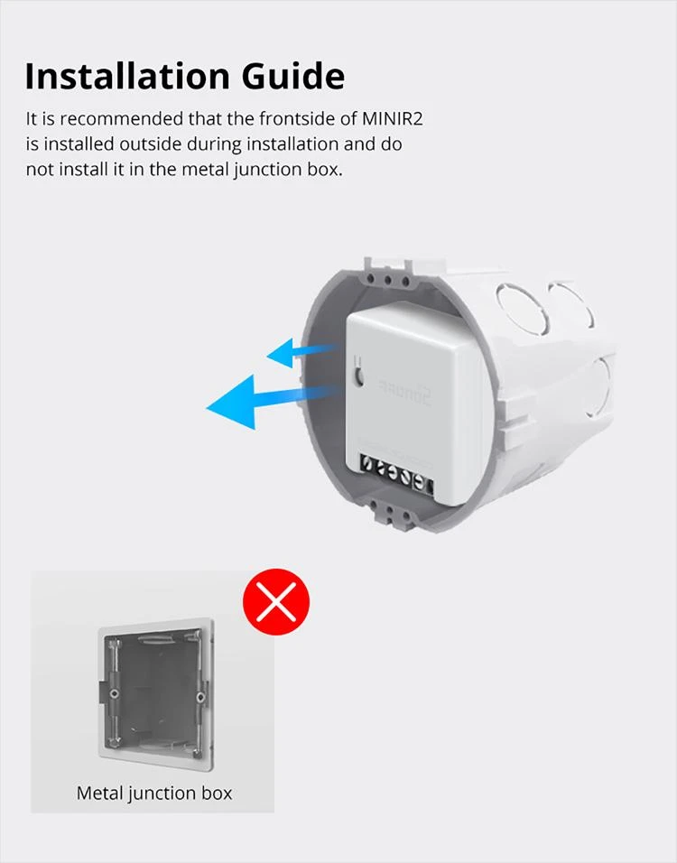Sonoff Mini R2 išmanus dviejų krypčių valdiklis