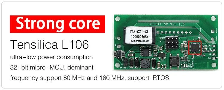Saugios įtampos WiFi belaidis jungiklis 5V-24VDC - Sonoff