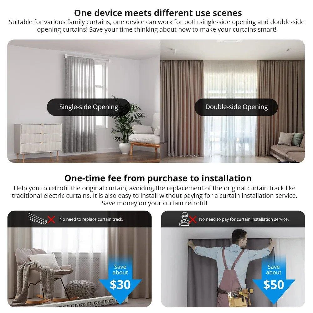 SONOFF Zigbee išmanusis užuolaidų variklis