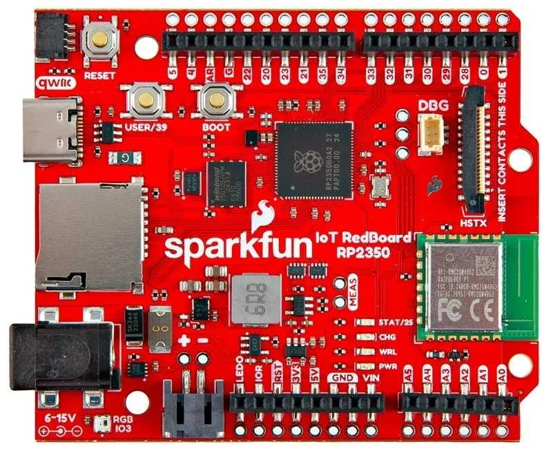 SparkFun IoT RedBoard RP2350 - viršutinis vaizdas