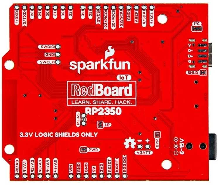 SparkFun IoT RedBoard – RP2350 – su Arduino R4 suderinama kūrimo plokštė – SparkFun WRL-27708