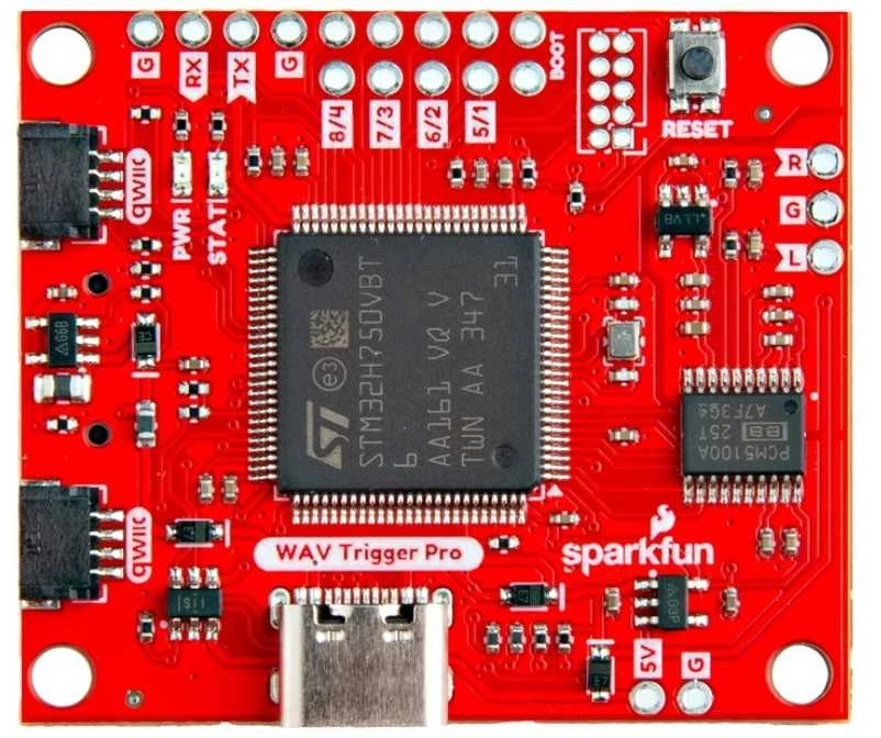 Sparkfun WAV Trigger Pro – daugiakanalis WAV grotuvas – MIDI – Qwiic – Spark Fun WIG-25860