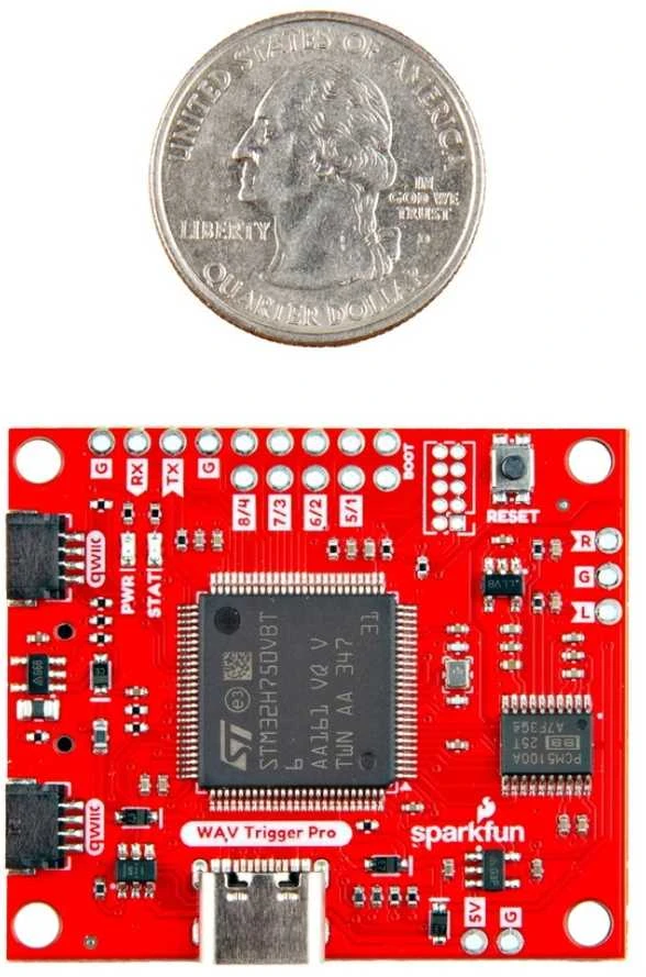 Sparkfun WAV Trigger Pro – daugiakanalis WAV grotuvas – MIDI – Qwiic – Spark Fun WIG-25860