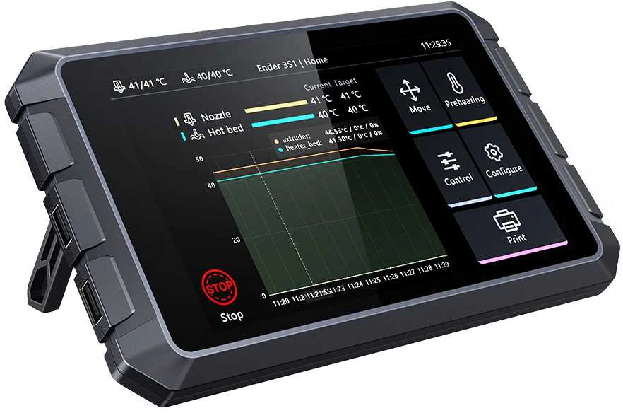 Spausdintuvų valdymo panelė su Klipper sistema Sonic Pad CREALITY