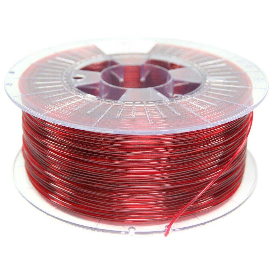Spektro grupė SPECTRUMG 5903175657640 Filamentas SPECTRUM / PETG / SKAIDRUMAS Raudonas / 1,75 mm / 1kg