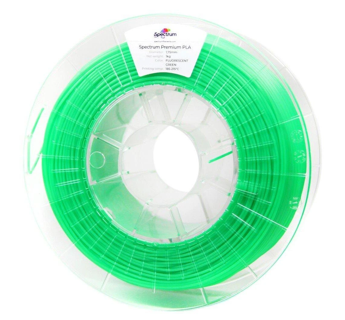 Fluorescencinė žalia PLA gija 1kg ritėje