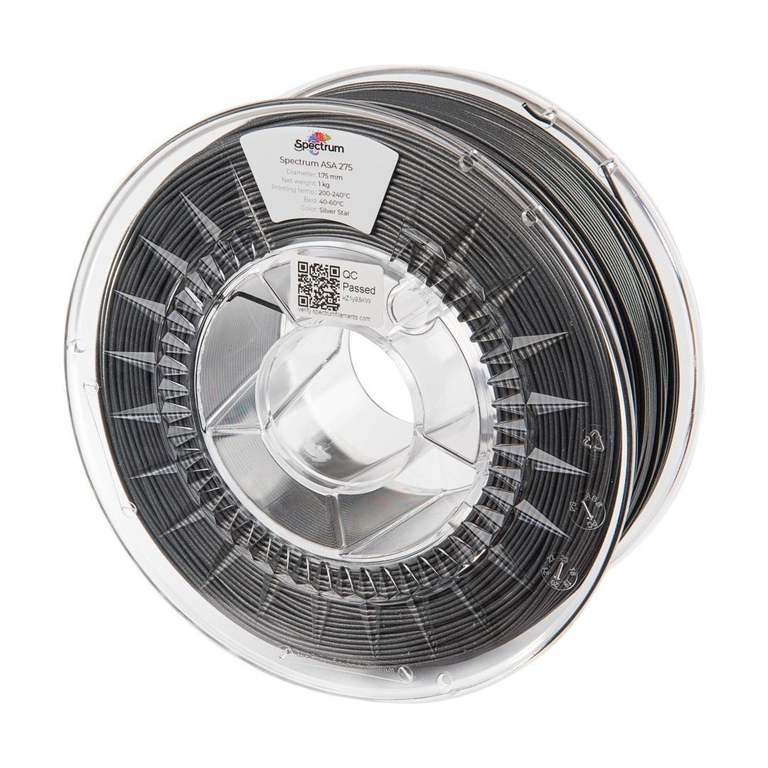 Spectrum Kaitinamasis siūlas ASA 275 1.75 mm 1kg - Sidabrinis Star