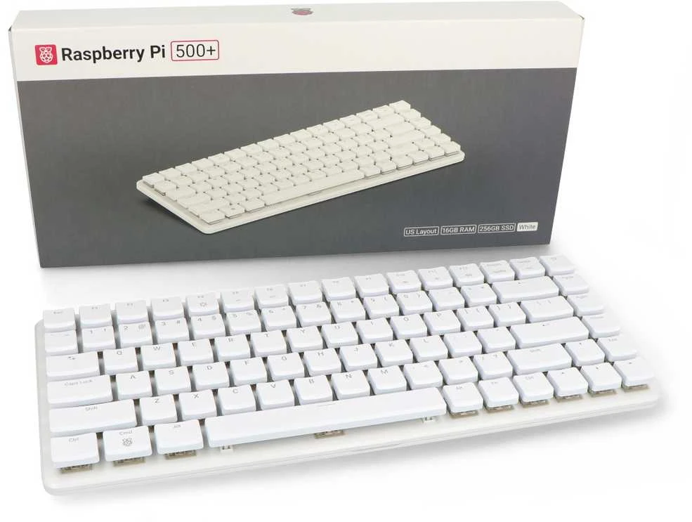Raspberry Pi 500+ rinkinys – ES 16 GB RAM 2.4 GHz + oficialūs priedai