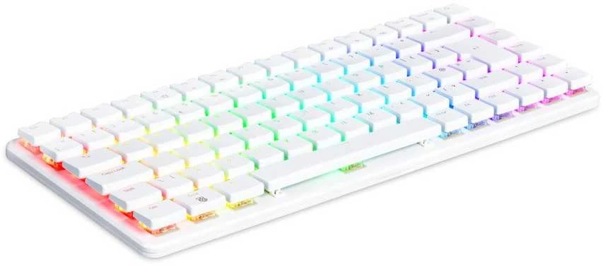 Raspberry Pi 500+ balta klaviatūra su RGB pašvietimu
