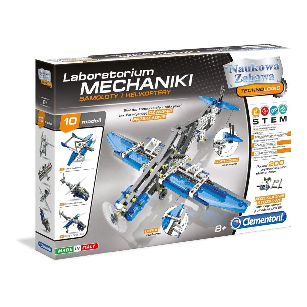 Konstruktoriaus rinkinys - Mechanics Laboratory - Lėktuvai ir sraigtasparniai - Clementoni 60590