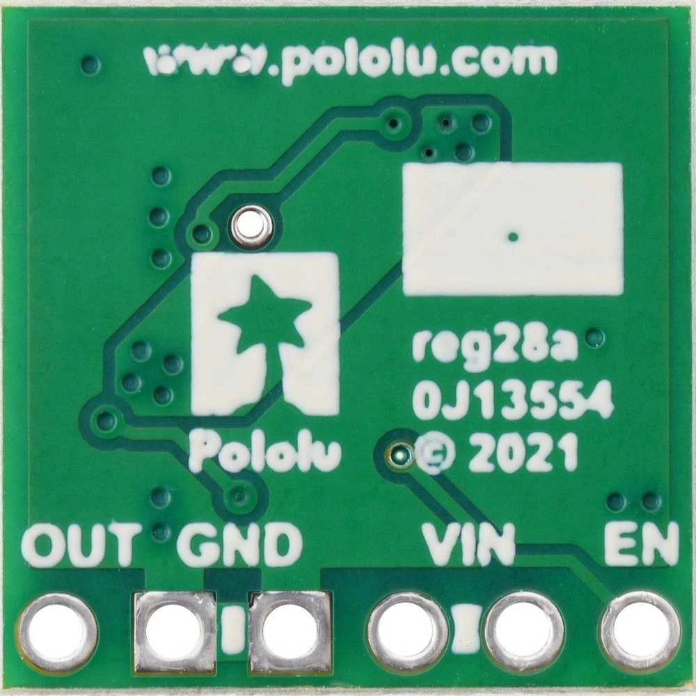 Pololu U3V40F9 valdymo plokštės galinė pusė
