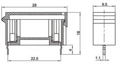 Oem Stiklinio saugiklio lizdas 5x20mm -BLX-A-FUSE - lizdas - rankena