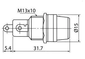 Oem Stiklinio saugiklio lizdas 5x20mm - SAUGIKLIS - tvirtinimas prie korpuso