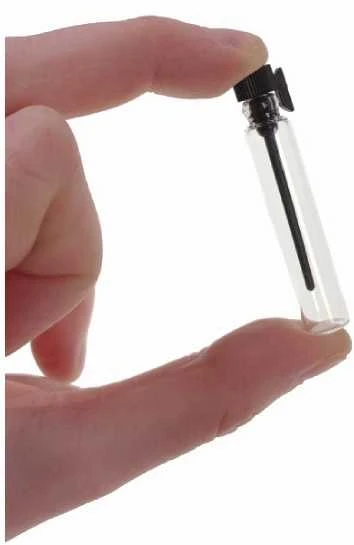 Oem Stiklinis kvepalų buteliukas 2 ml kvepalų buteliukas su aplikatoriumi 5 vnt