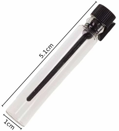 Oem Stiklinis kvepalų buteliukas 2 ml kvepalų buteliukas su aplikatoriumi 5 vnt
