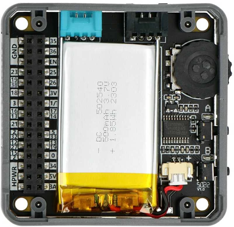 M5Stack HMI modulis su atvira baterija ir elektronikos plokšte
