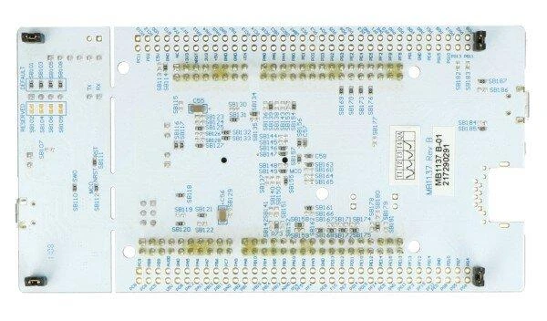 STM32 Nucleo-F446ZE modulio apatinė pusė