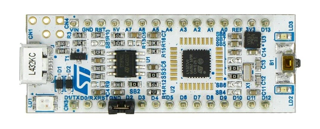 STM32 Nucleo-L432KC plokštė su USB jungtimi