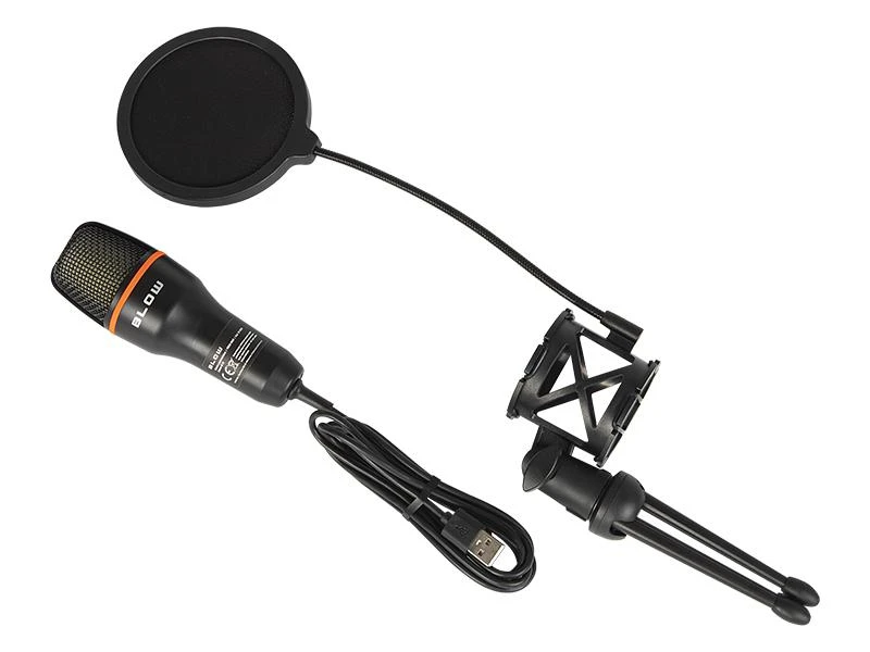Studijos mikrofonas su trikoju BLOW LED