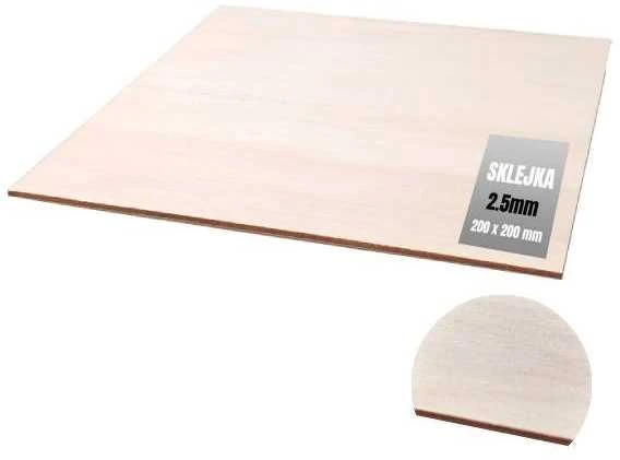 Kvadratinė 200x200mm fanera su apvaliu elementu