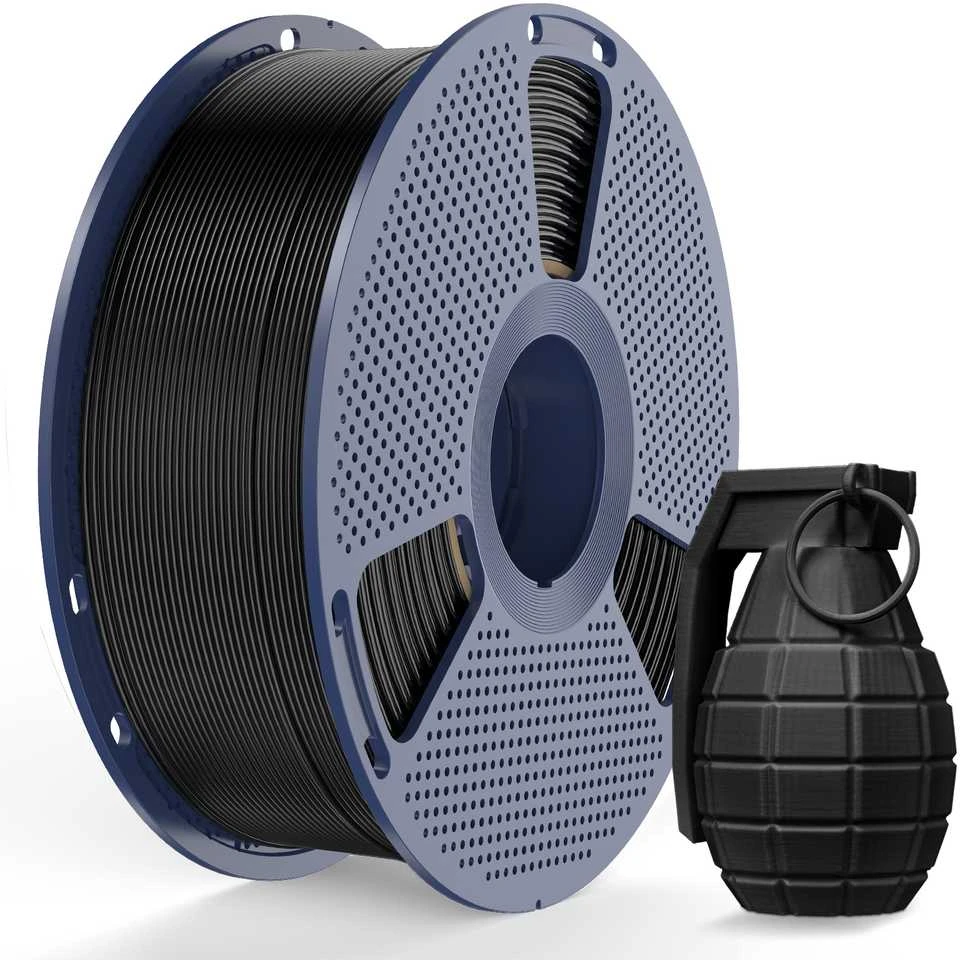 Sunlu ABS 1.75mm juodas plastikas su spausdintu pavyzdžiu