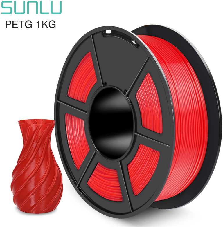 Sunlu PETG siūlas - 1.75mm - 1kg Raudona