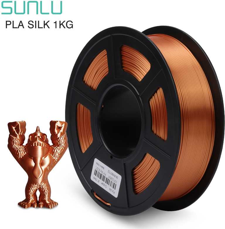 Sunlu Silk PLA+ siūlas - 1.75mm - 1kg Juodas