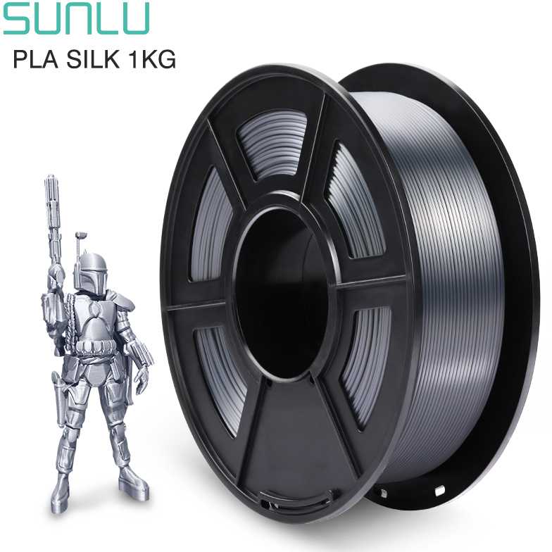 Sunlu Silk PLA+ siūlas - 1.75mm - 1kg Juodas