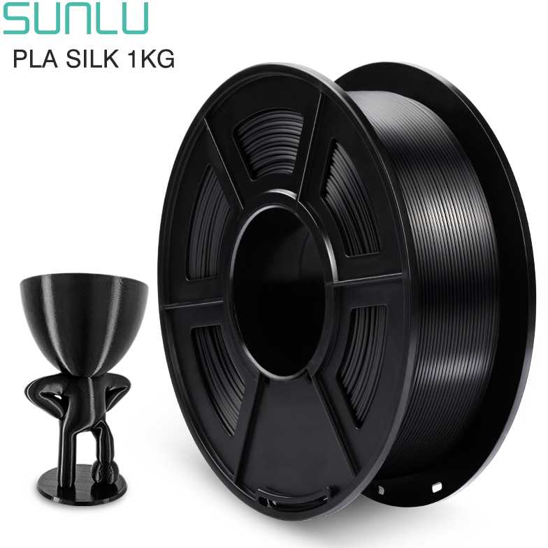 Sunlu Silk PLA+ siūlas - 1.75mm - 1kg Sidabrinis