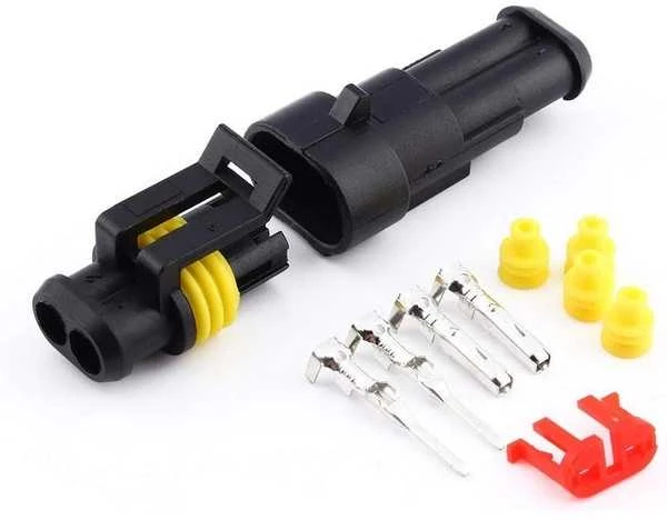 Złącze Oem Superseal 2-PIN jungtis pilna - kištukas + 2PIN lizdas - hermetiška jungtis