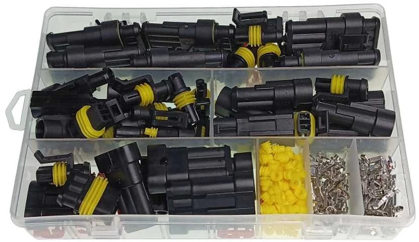 Oem Superseal 4 kontaktų jungčių rinkinys – kištukas + lizdas 4 kontaktų – hermetiška jungtis – sandari