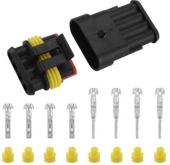 Złącze Oem Superseal 4 PIN jungčių rinkinys - kištukas + 4PIN lizdas - hermetiška jungtis