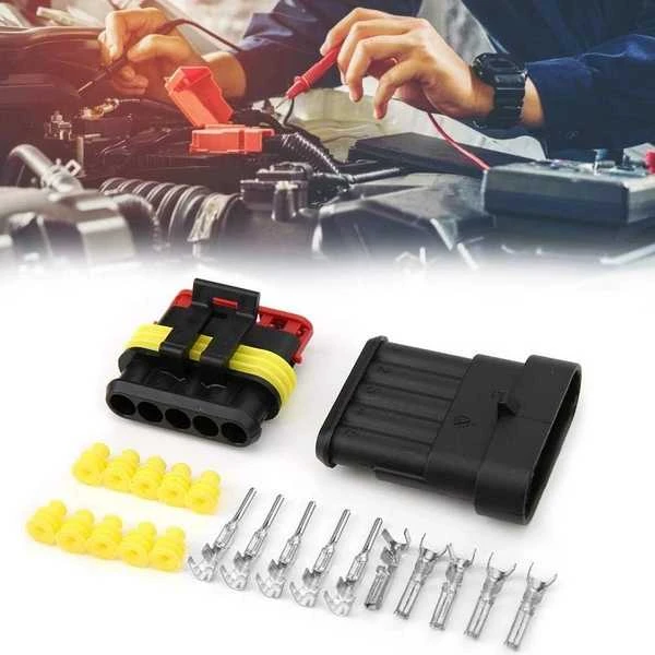 Oem Superseal 5-PIN jungtis pilna - 5PIN kištukas + lizdas - hermetiška jungtis
