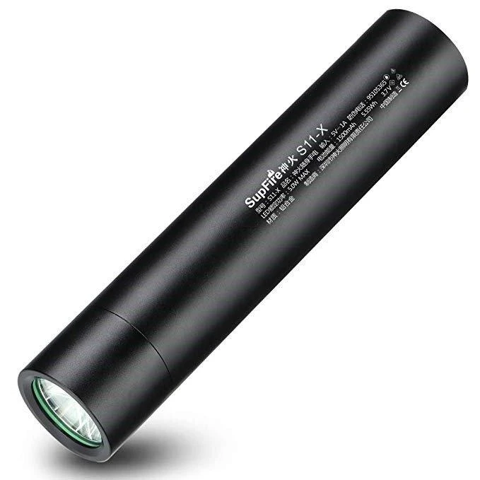Mini žibintuvėlis Superfire S11-X 700lm USB Juodas